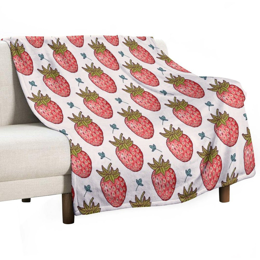 Strawberry Fields Premium Throw Blanket