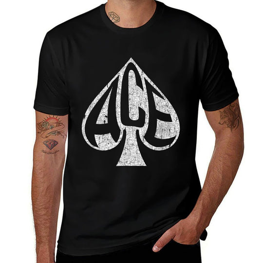 Vintage Ace of Spades Texas Holdem Playing Card  Easy-care T-Shirt