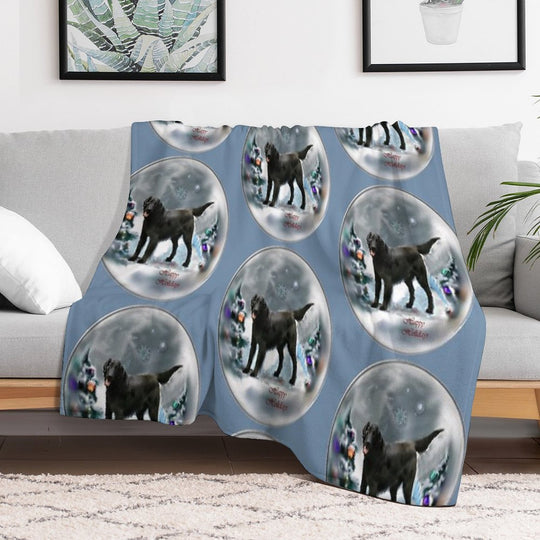 Flat-Coated Retriever Christmas Gifts Durable Throw Blanket