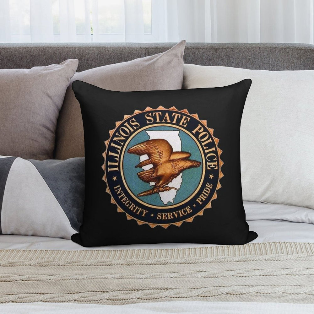 Illinois State Police Soft Durable Construction Throw Pillow
