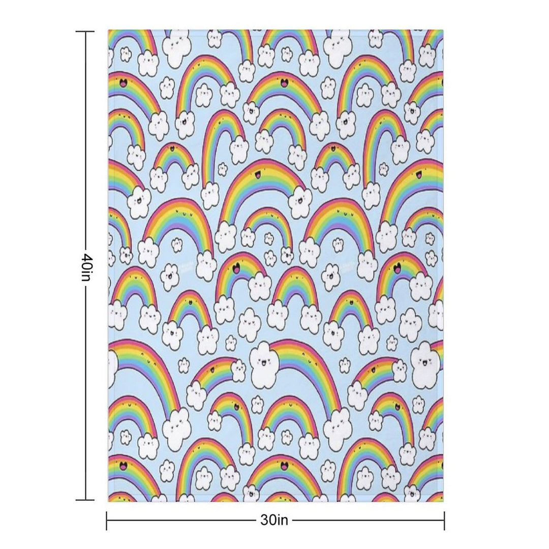 Rainbows Everywhere! Anti-pilling Throw Blanket