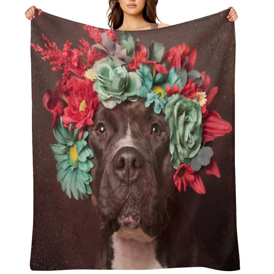 Flower Power, Molly Easy Care Throw Blanket