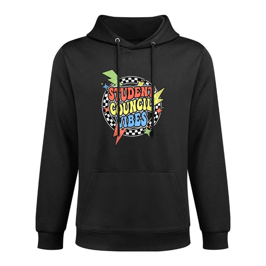 Retro Student Council Vibes Groovy School Student Council Breathable Fabric Hoodie