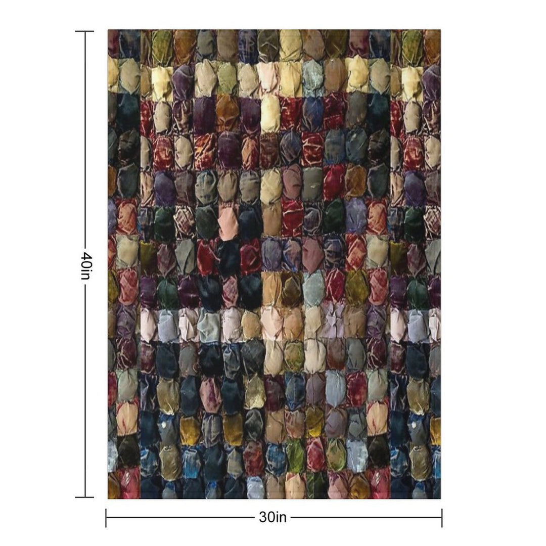 Great Grandmother's Velvet Quilt Multi-functional Throw Blanket