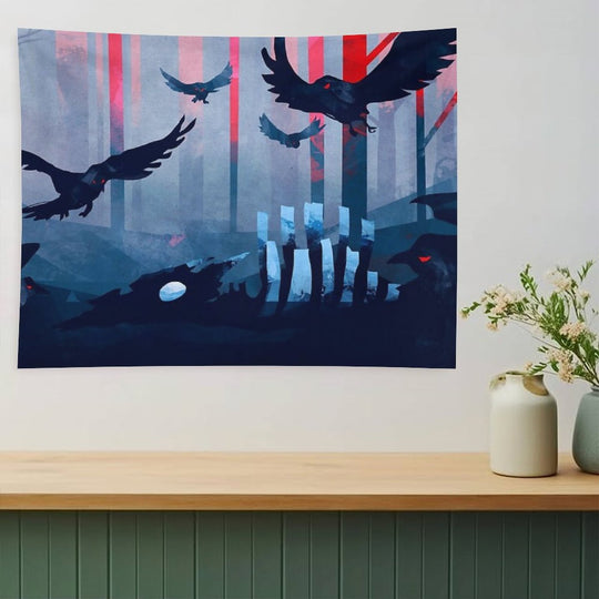 Blue Stone Landscape Tapestry