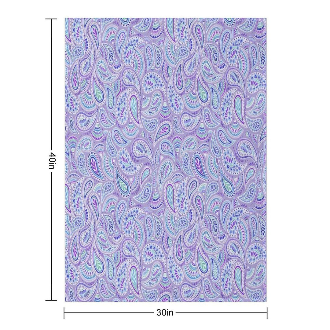 Purple Paisley Durable Throw Blanket