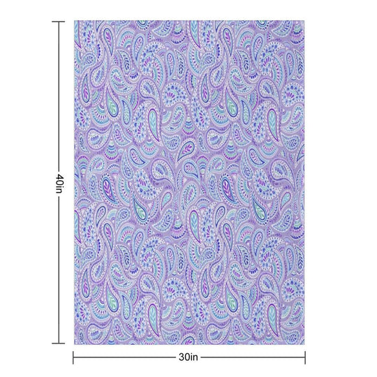 Purple Paisley Durable Throw Blanket