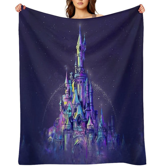 Magic Princess Fairytale Castle Kingdom Anti-pilling Throw Blanket