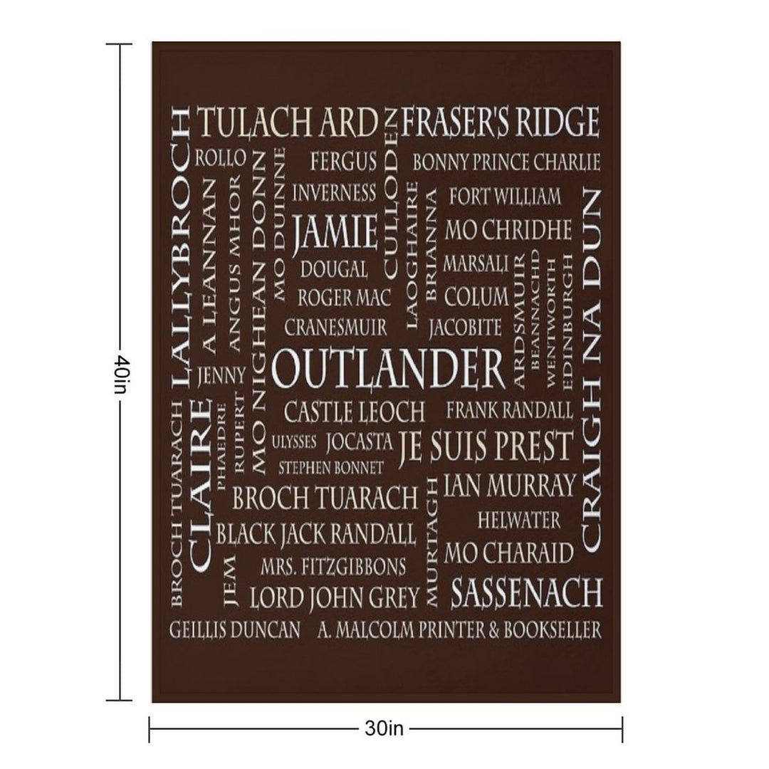 Outlander Word Cloud Lightweight Throw Blanket