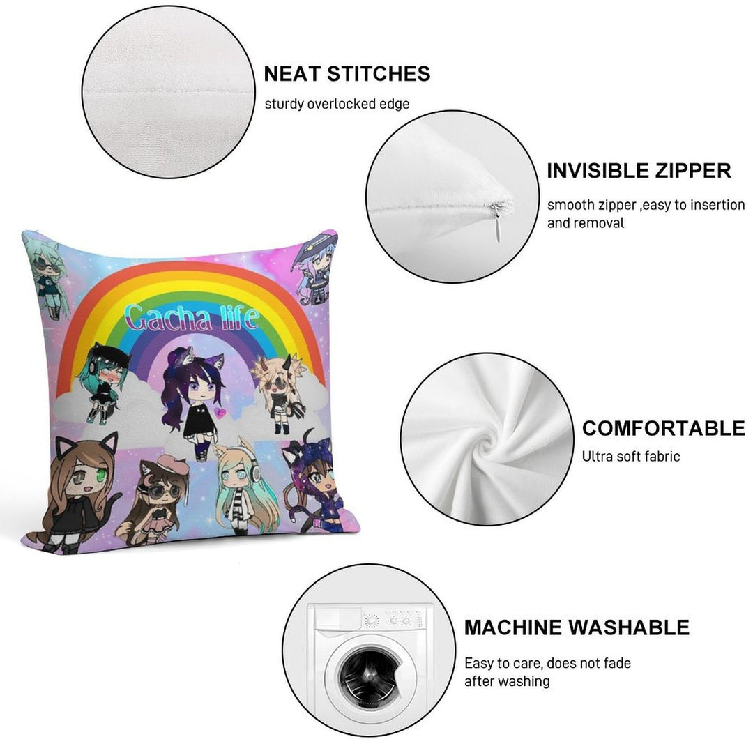 Gacha Life  Anime Pack Soft Warmth Comfort Throw Pillow
