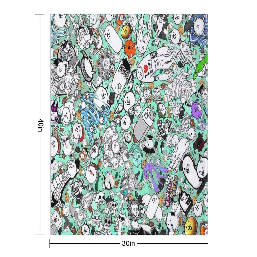 Battle Cats Velvety-soft Throw Blanket