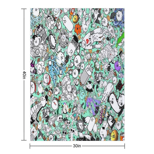 Battle Cats Velvety-soft Throw Blanket