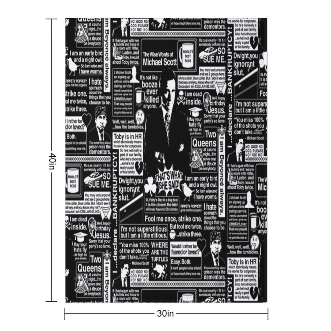 The Wise Words of Michael Scott Multi-functional Throw Blanket