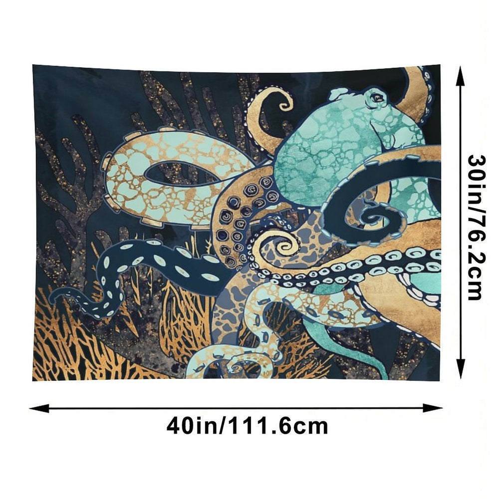 Metallic Octopus II Tapestry