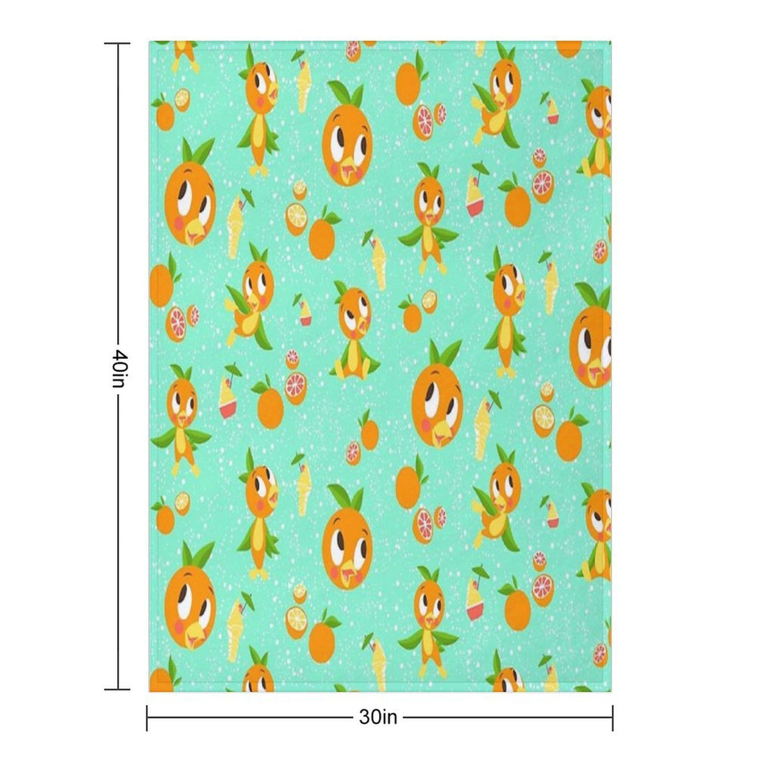 Orange Bird with Dole Whip Comfort Throw Blanket
