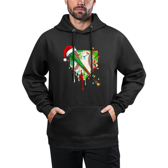 Santa Sports Ice Baseball Christmas Xmas Pajama Kid Men Boys Adjustable Hood Hoodie