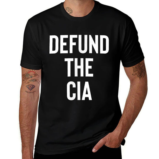 Funny Government Meme Saying for Men Women Defund The CIA Central Intelligence Agency Politics  Stretchy T-Shirt