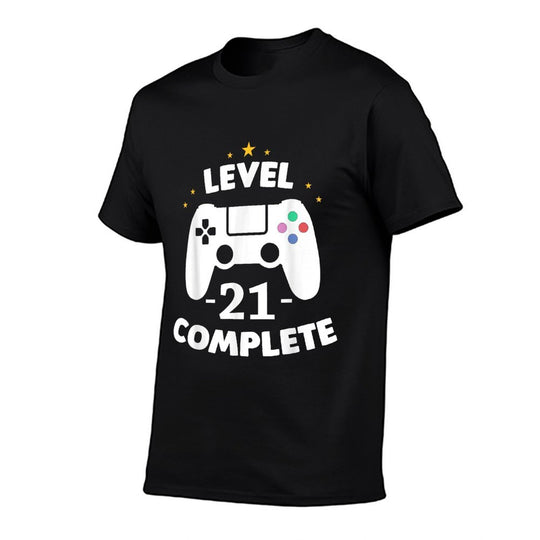 Level 21 Complete Gamer Twenty First Birthday Party  Summer-ready Fabric T-Shirt