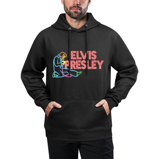 Elvis Presley Official Elvis Neon Sign Versatile Streetwear Hoodie