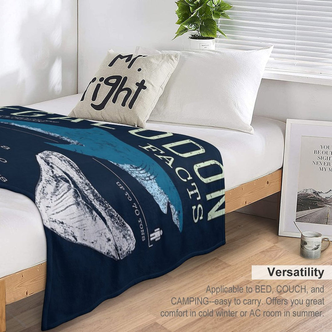 Megalodon Facts Compact Throw Blanket