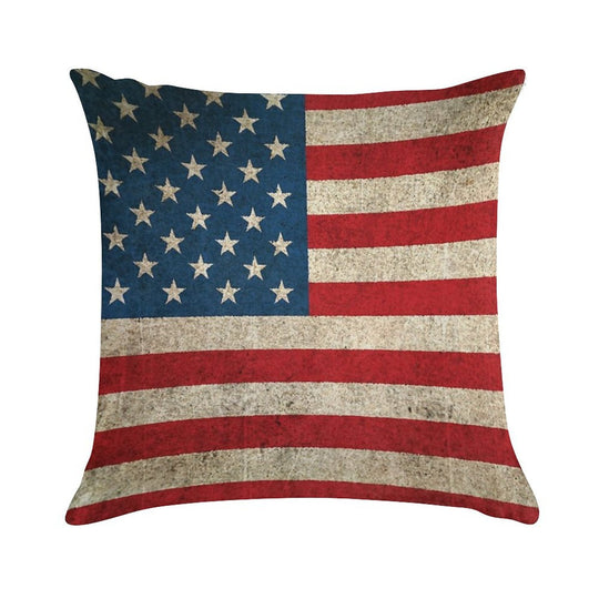 Old And Worn Distressed Vintage Flag of The United States Soft Anti-Pilling Throw Pillow