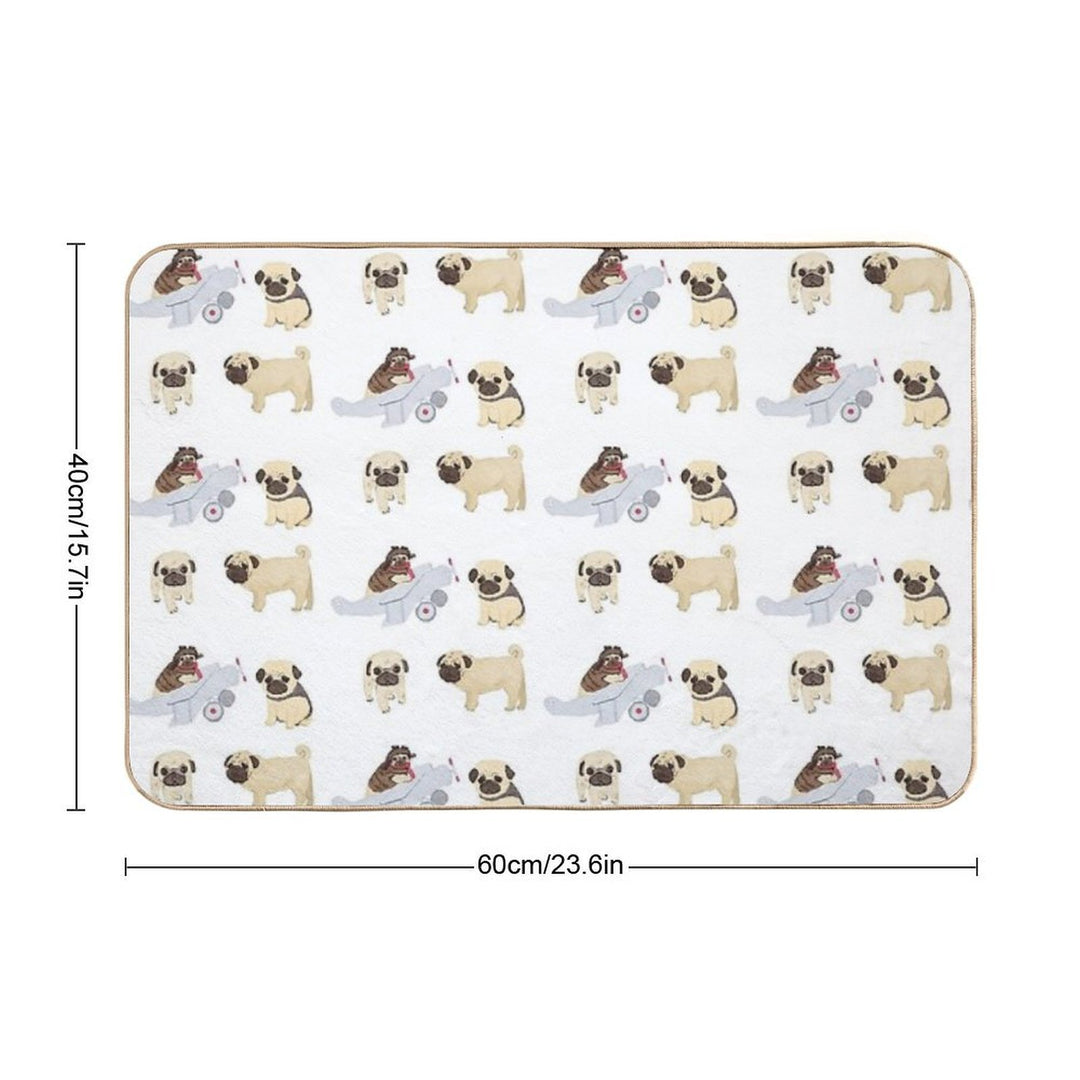 Children of Pugs  Slip-Resistant Bath Mat
