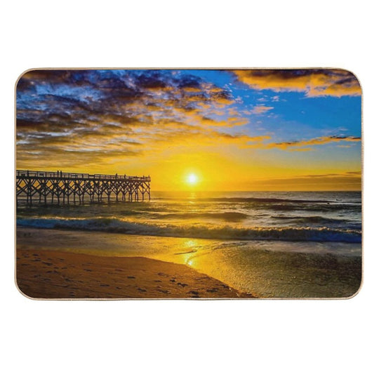 Wrightsville Beach Sunrise  Anti-Trip Bath Mat