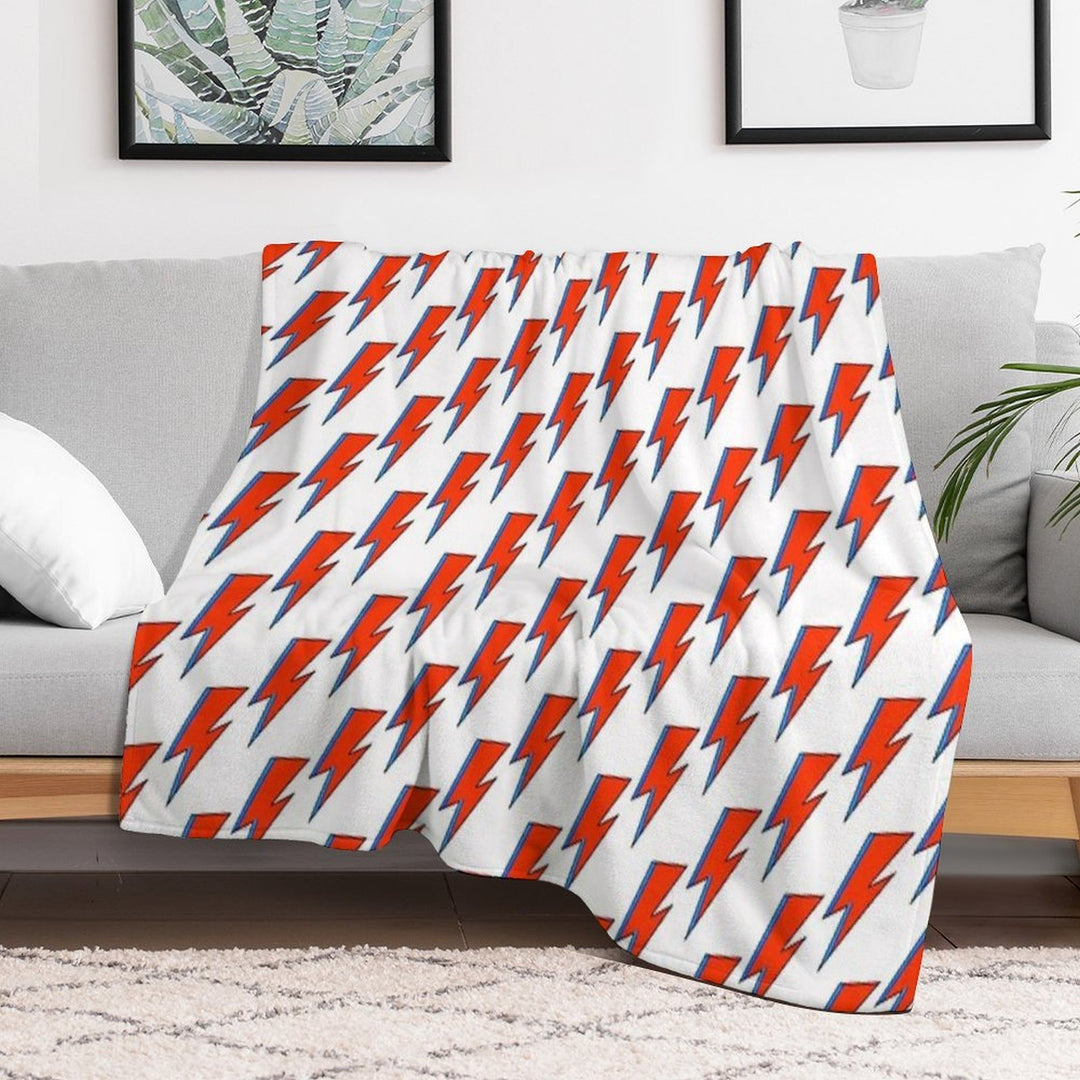 David Bowie Lightning Bolt Versatility Throw Blanket