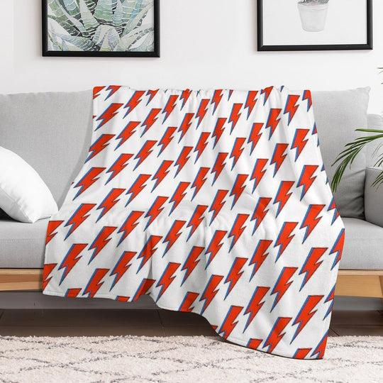 David Bowie Lightning Bolt Versatility Throw Blanket