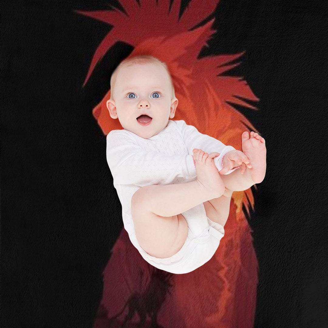 The Canyon's Guardian Black Machine-washable Throw Blanket