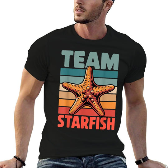 Funny Starfish Art for Men Women Boys Girls Starfish Lover  Oversized Silhouette T-Shirt