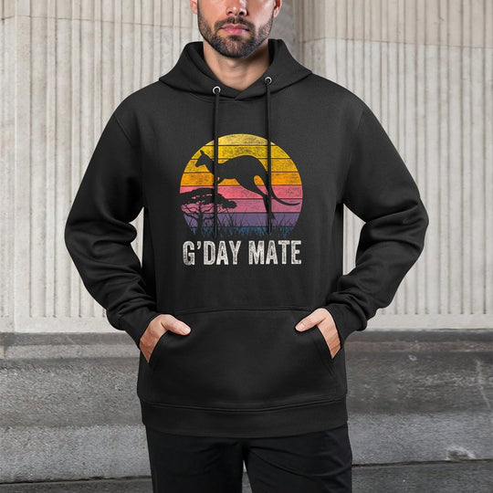 Australia GDay Mate Funny Kangaroo Australian Symbol Customizable Surface Hoodie