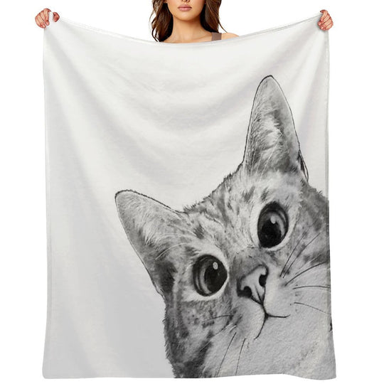 Sneaky Cat Easy Care Throw Blanket