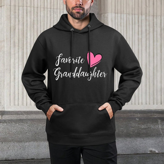 FAVORITE GRANDDAUGHTER Heart Distressed Vintage Adjustable Hood Hoodie