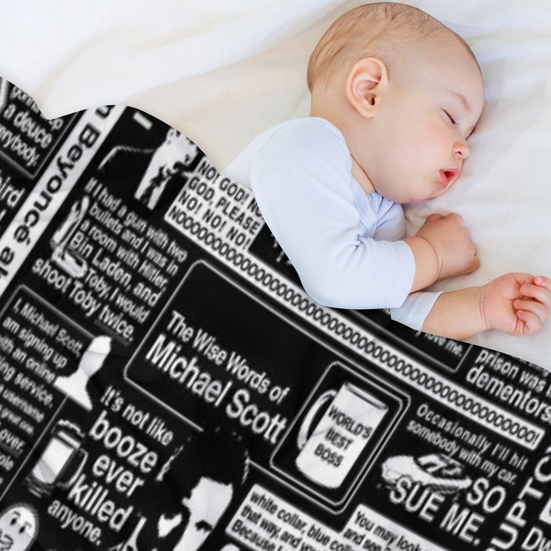 The Wise Words of Michael Scott Multi-functional Throw Blanket