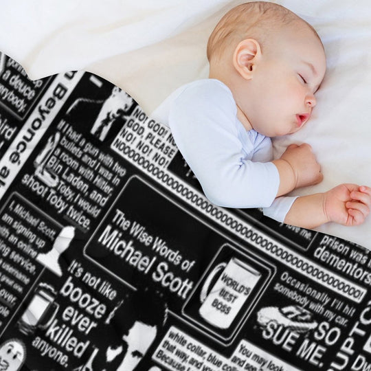 The Wise Words of Michael Scott Multi-functional Throw Blanket