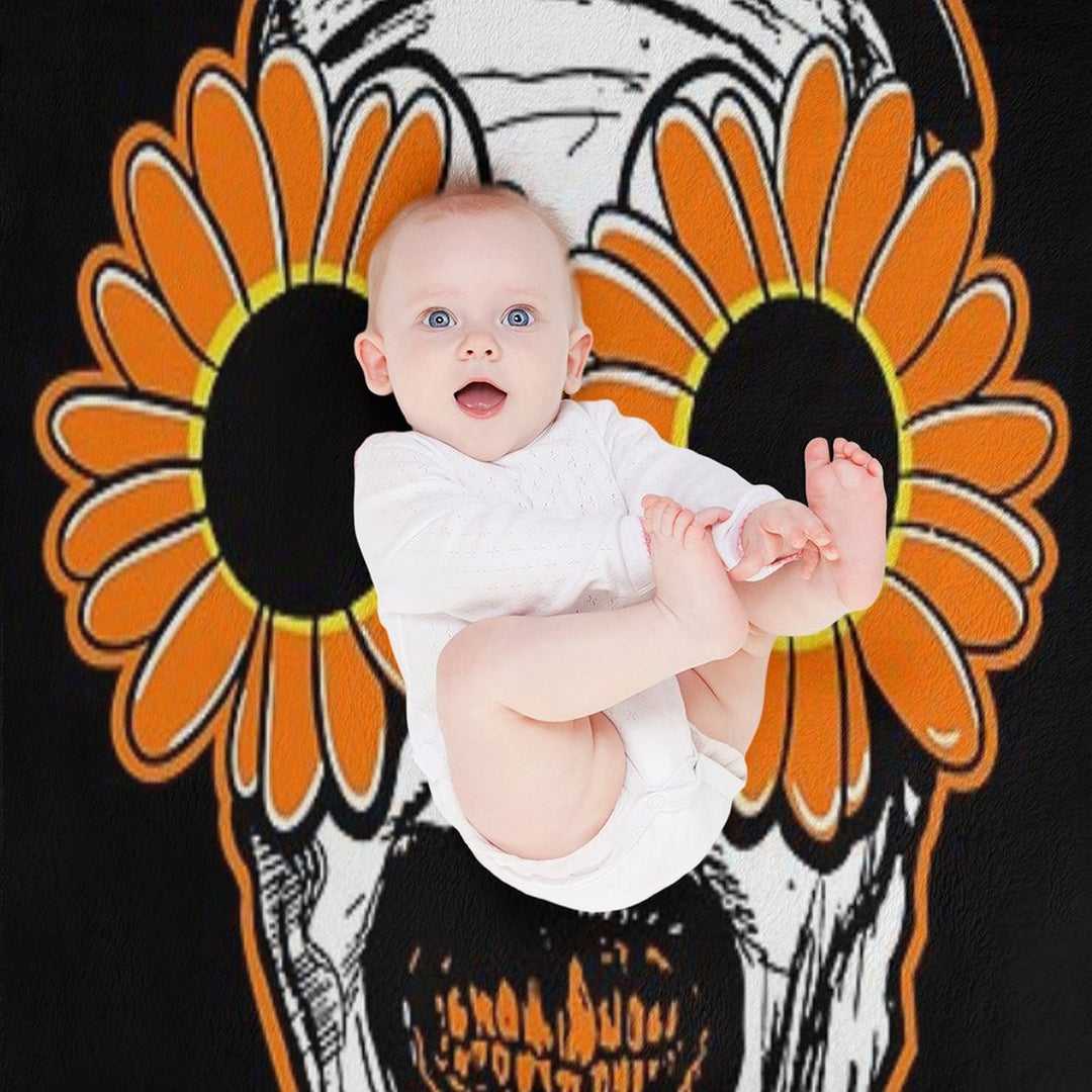 Sunflower Sunglasses Horror Clown Movie Art Terrifier 2 Sustainable Throw Blanket