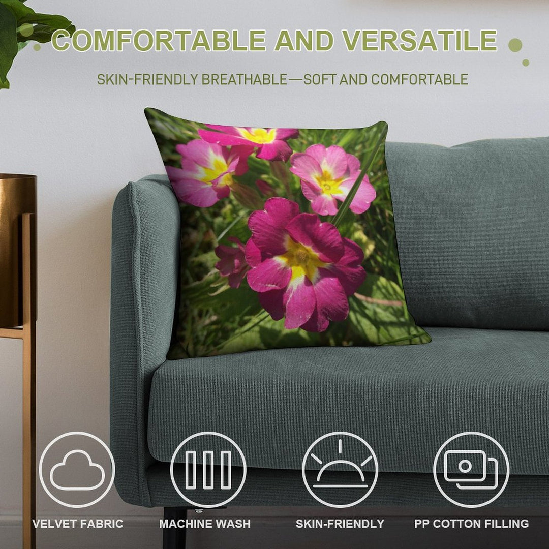 Flowers Soft Skin-Friendly Throw Pillow