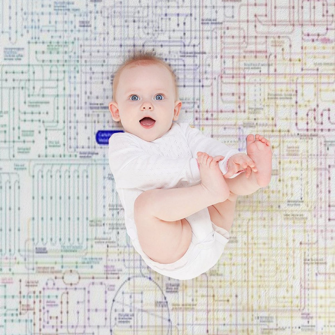 Metabolic Pathway Map Versatility Throw Blanket