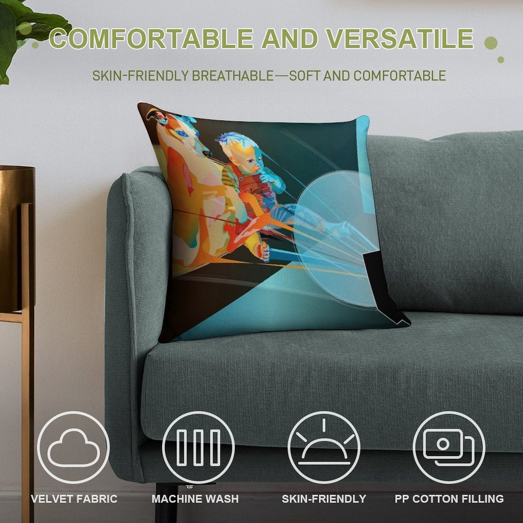 Watching Tv Soft Warmth Comfort Throw Pillow