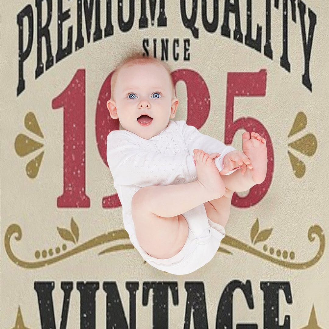 90th Birthday Vintage 90 Years Premium Quality Since 1935 Eco-conscious Throw Blanket