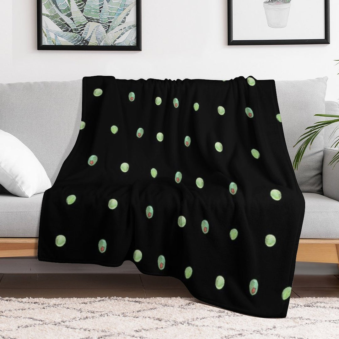 Olives Anti-pilling Throw Blanket
