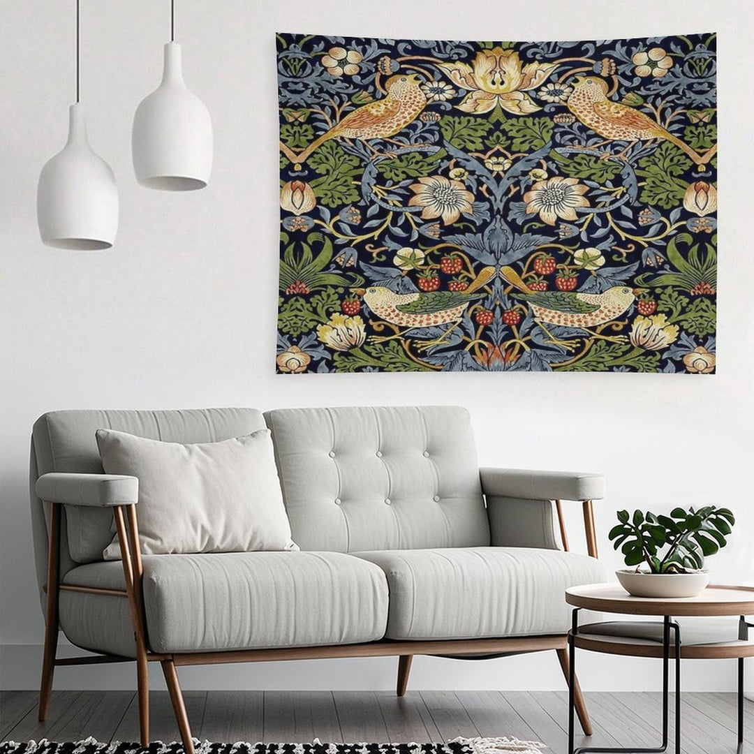 William Morris Strawberry Thief Design Tapestry