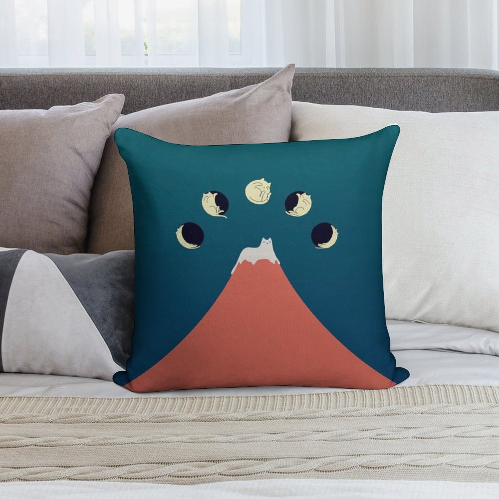 Cat Landscape 88 Soft Ultra-Soft Texture Throw Pillow