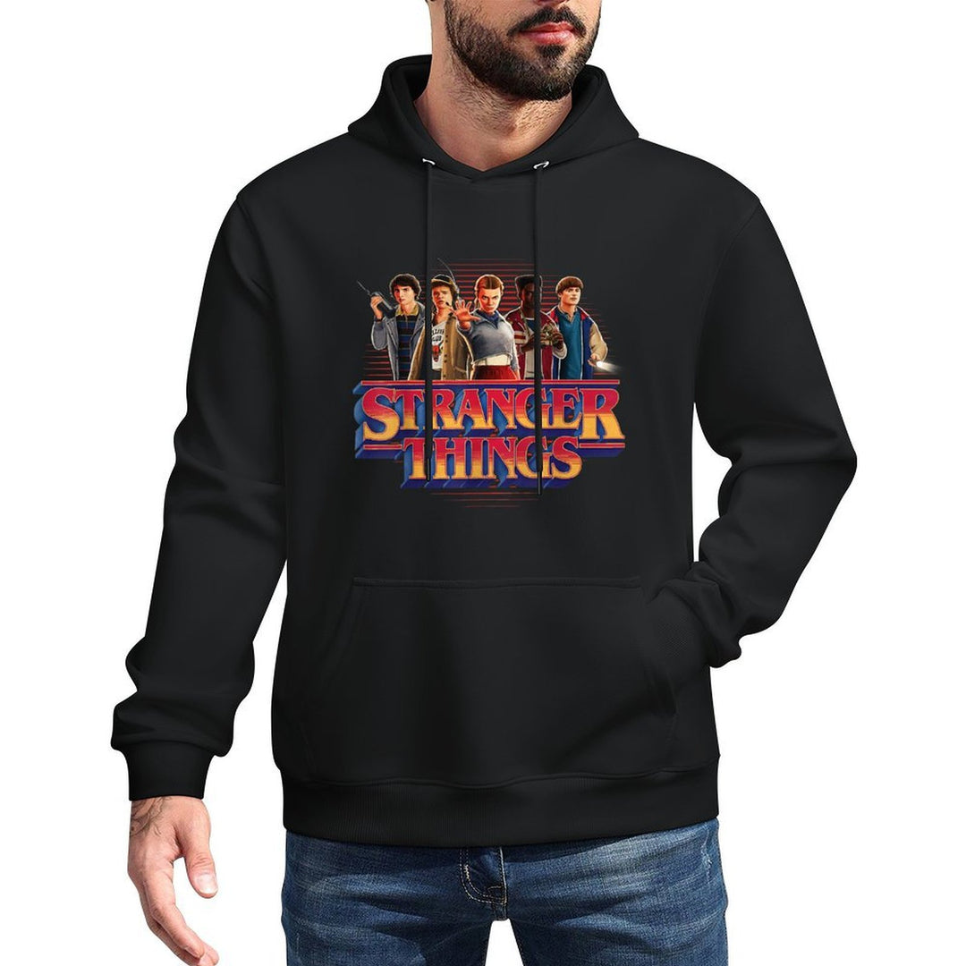 Stranger Things Season 5 Main Crew 80s Style Group Logo Easy Care Hoodie