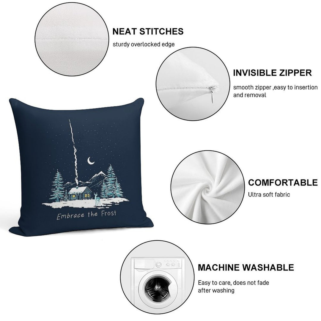 Embrace The Frost Soft Bedroom Essential Throw Pillow