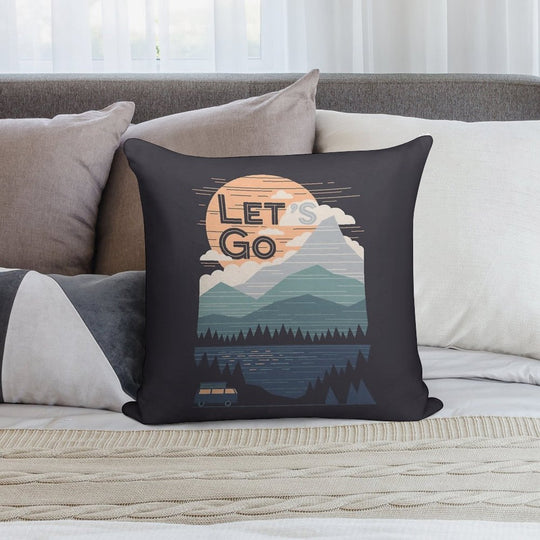 Let's Go Soft Home Decor Throw Pillow