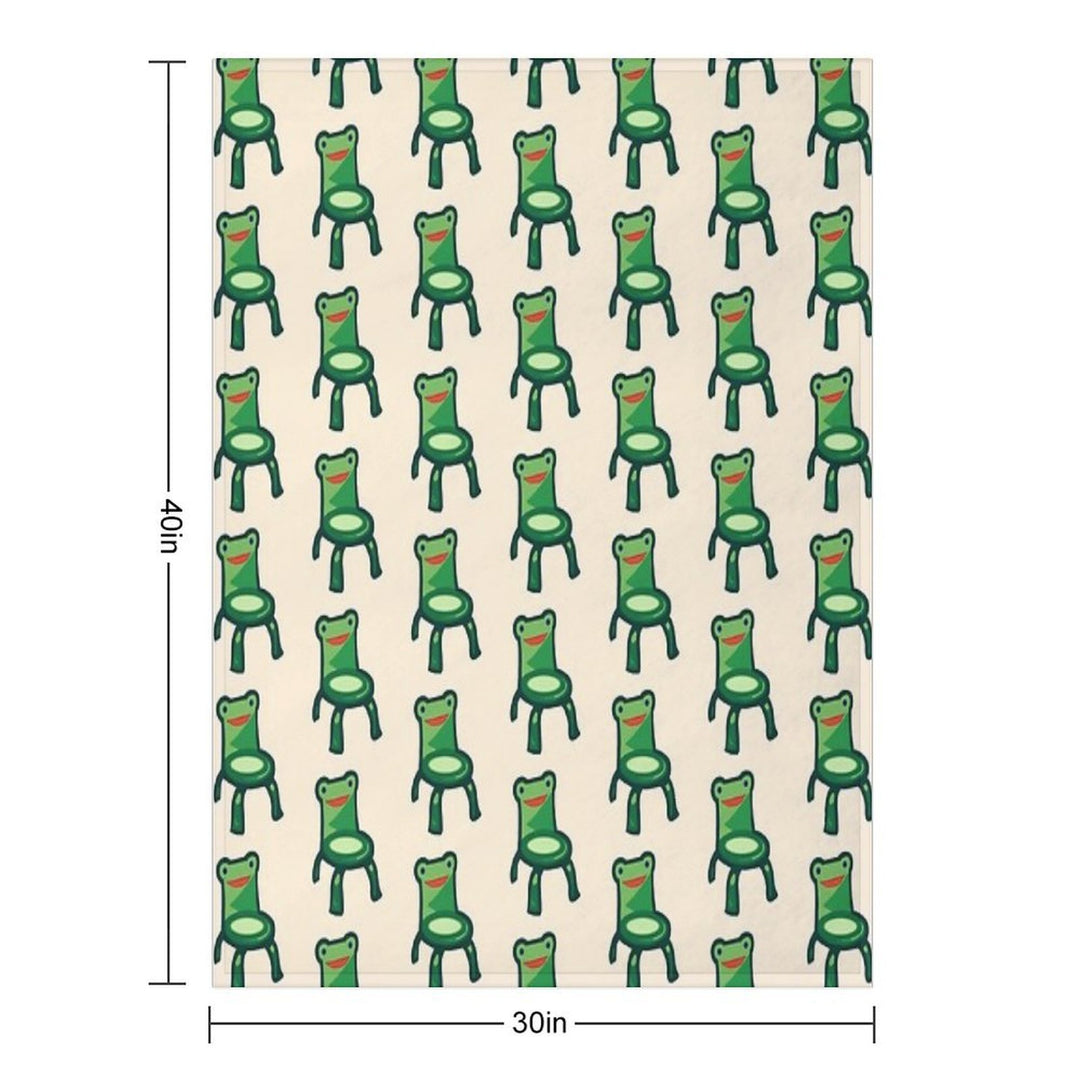Froggy Chair Eco-conscious Throw Blanket