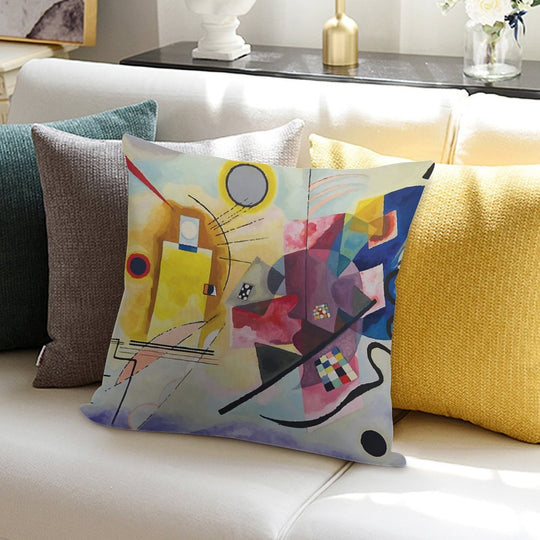 Wassily Kandinsky  Yellow-Red-Blue Soft Warmth Comfort Throw Pillow