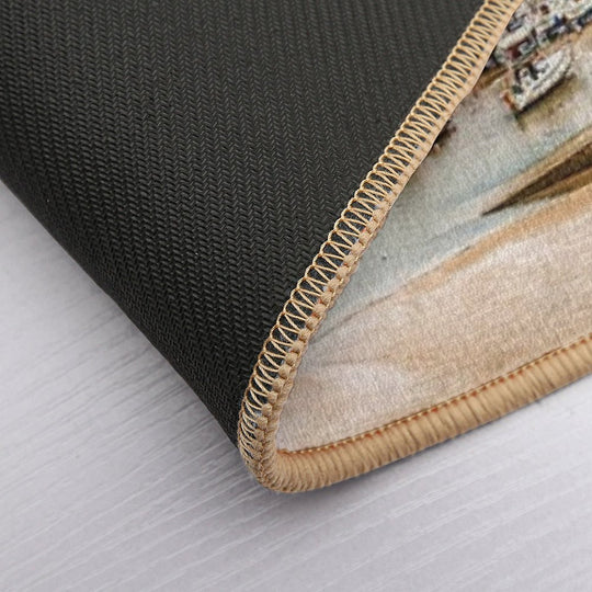 Tenby Harbour Boats And Town Houses  Anti-Trip Bath Mat